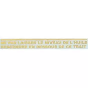 Décalcomanie Niveau d'Huile De102 - 1