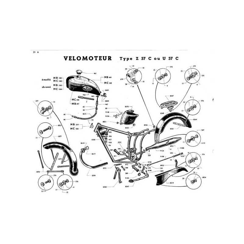 Sheet N°21A - Frame - Mud guard... - 1
