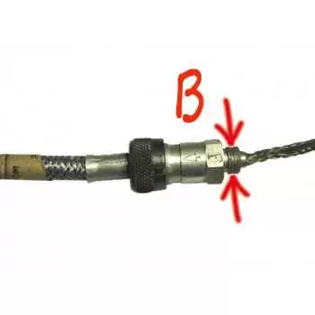 Petrol hose (stainless) Braided with Fuel tap - 1