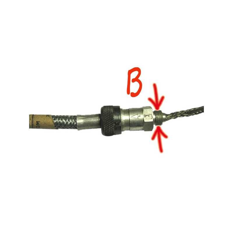 Petrol hose (stainless) Braided with Fuel tap - 1