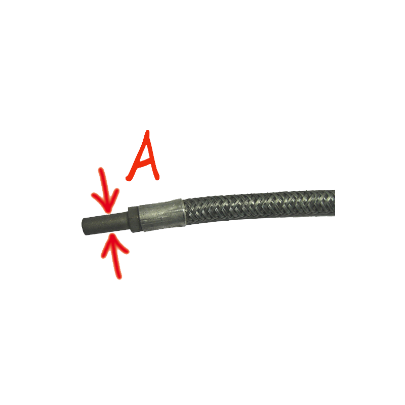 Petrol hose (stainless) Braided with Fuel tap - 2