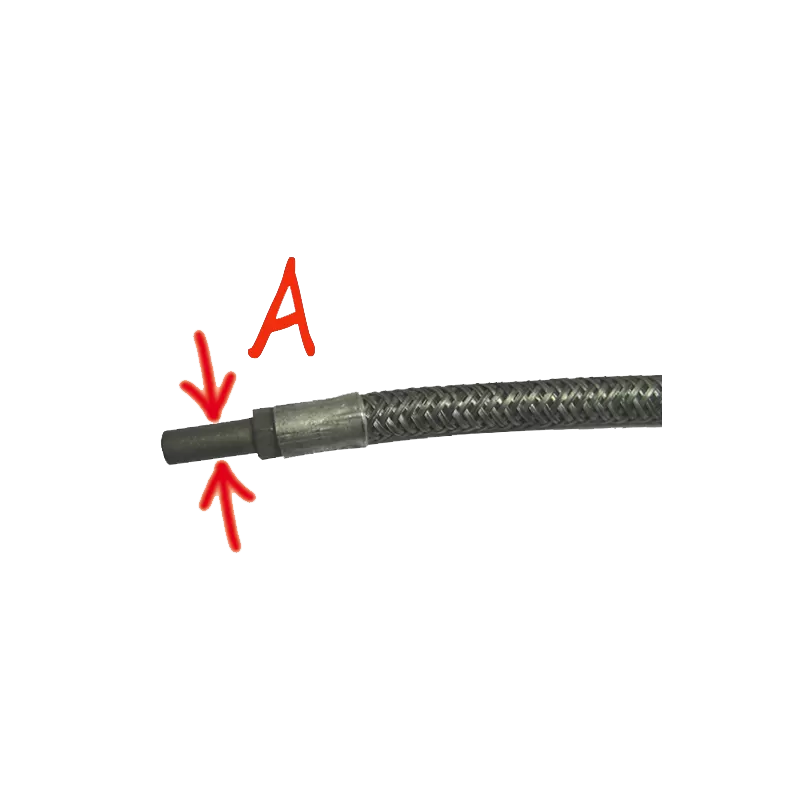 Petrol hose (stainless) Braided with Fuel tap - 2