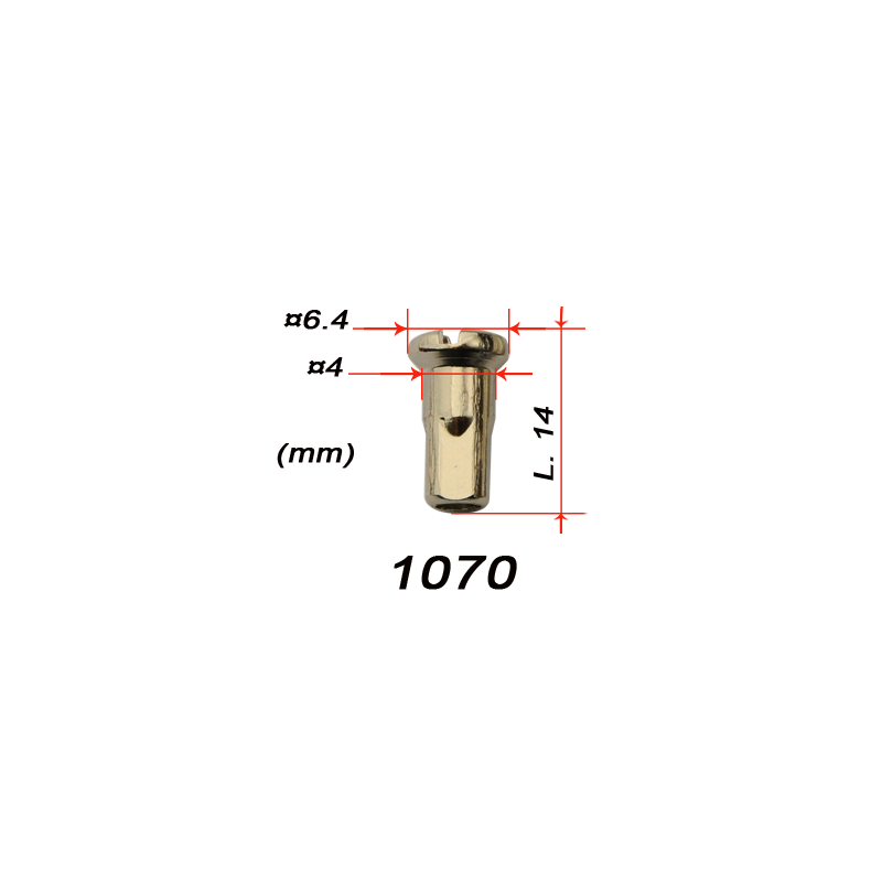 Nipple for 2,35mm spoke - 2