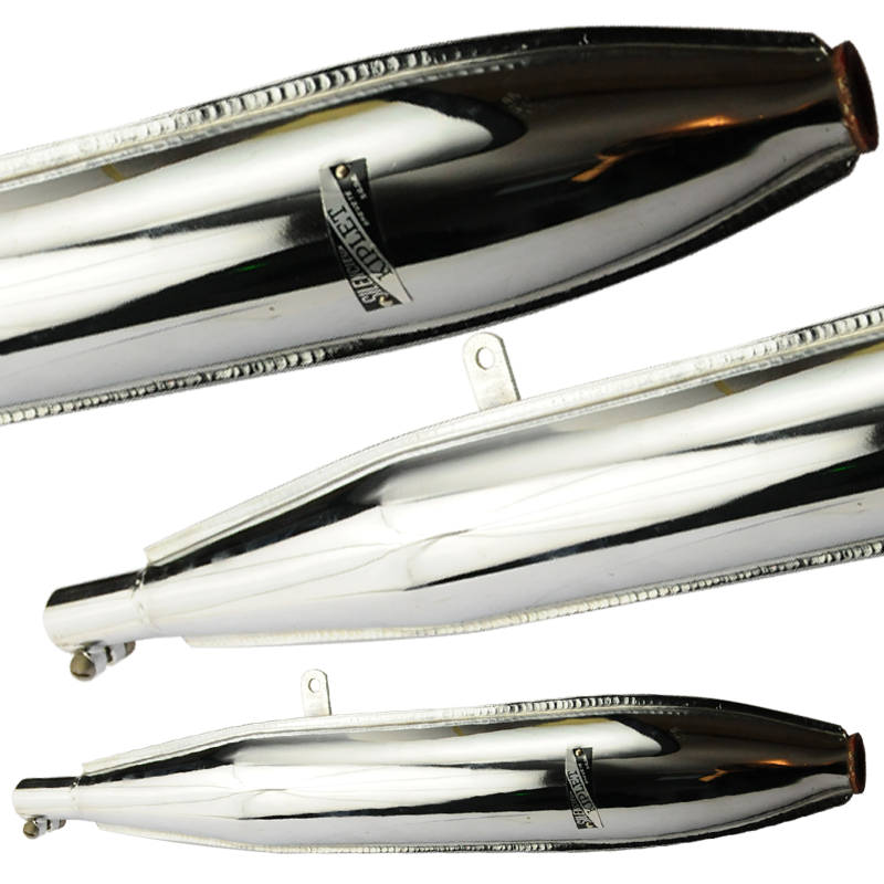 Silencieux Motobécane latéral D45 chromé - 1