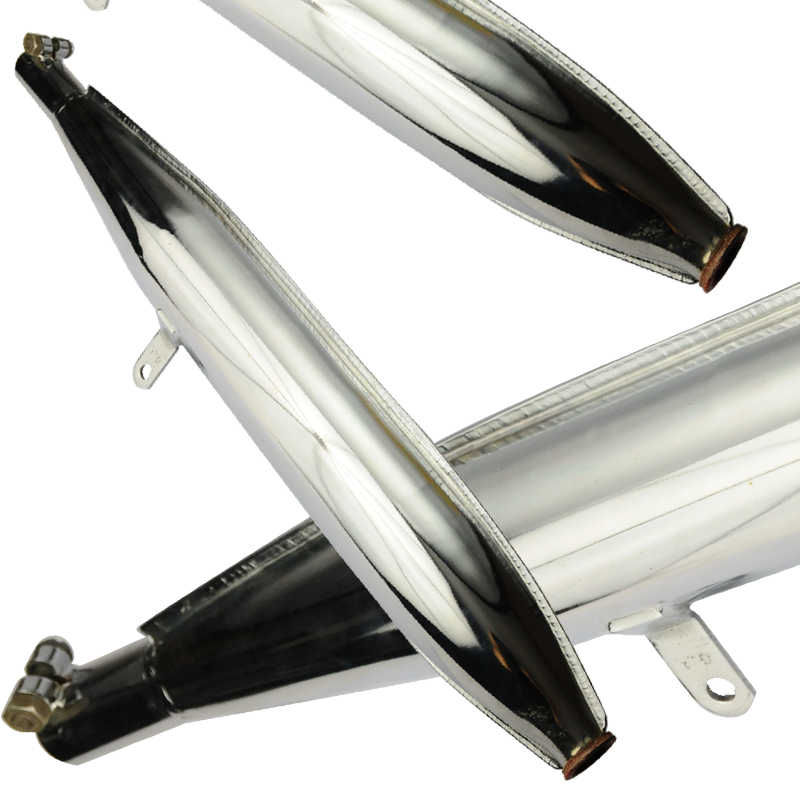 Silencieux Motobécane latéral D45 chromé - 4