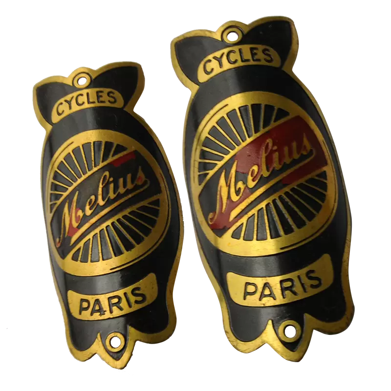 Plaque de cadre émaillée pour vélo anciens Melius - 1
