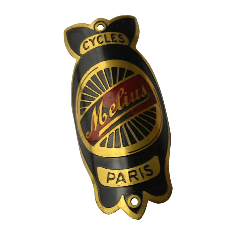 Plaque de cadre émaillée pour vélo anciens Melius - 2 Plaque de cadre émaillée pour vélo anciens Melius - 2