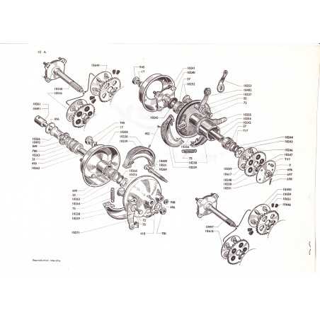 Came complète de moyeu Mobyscooter Motobécane 125cm³ - 2