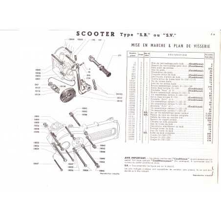 Vis d'assemblage carter moteur Mobyscooter Motobécane 125cm³ - 2