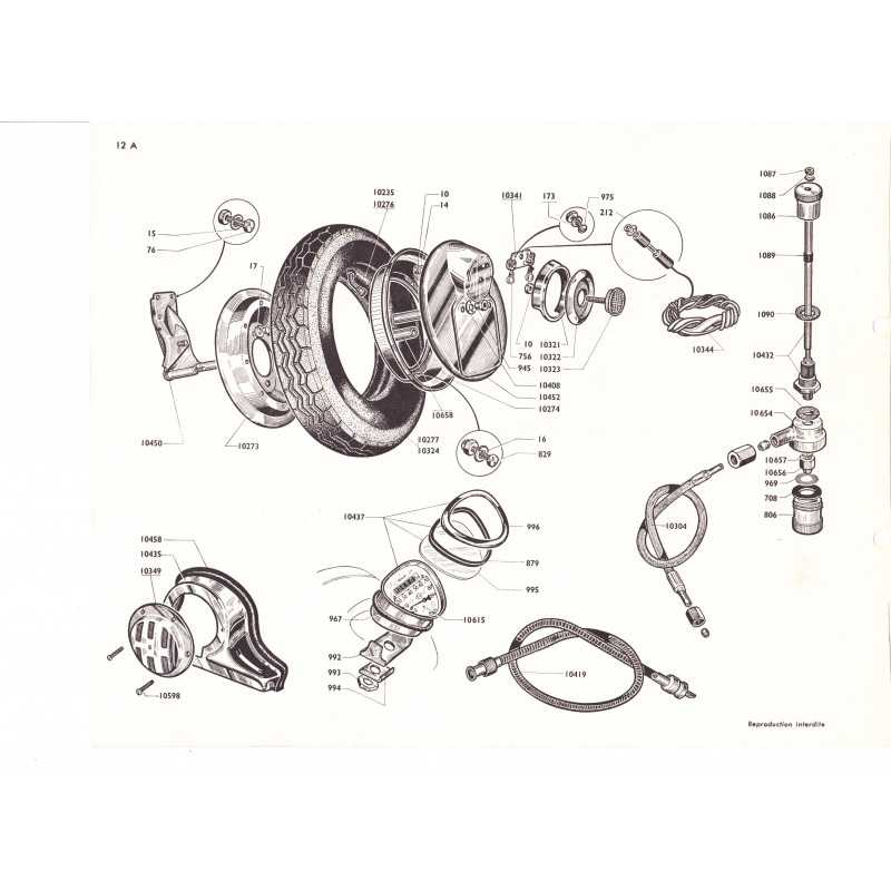 Boulon d'assemblage de roue Mobyscooter Motobécane 125cm³ - 2