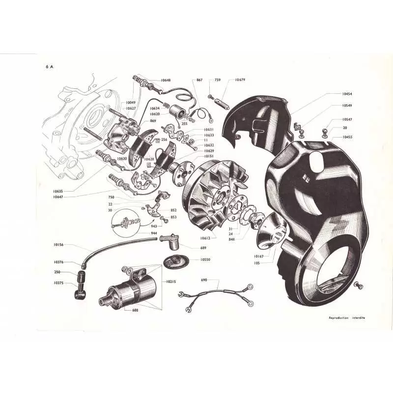 Bride d'induit de support de condensateur Mobyscooter Motobécane - 2 Bride d'induit de support de condensateur Mobyscooter Motobécane - 2