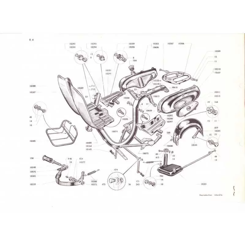 Vis de fixation de marche pied de Mobyscooter Motobécane - 3