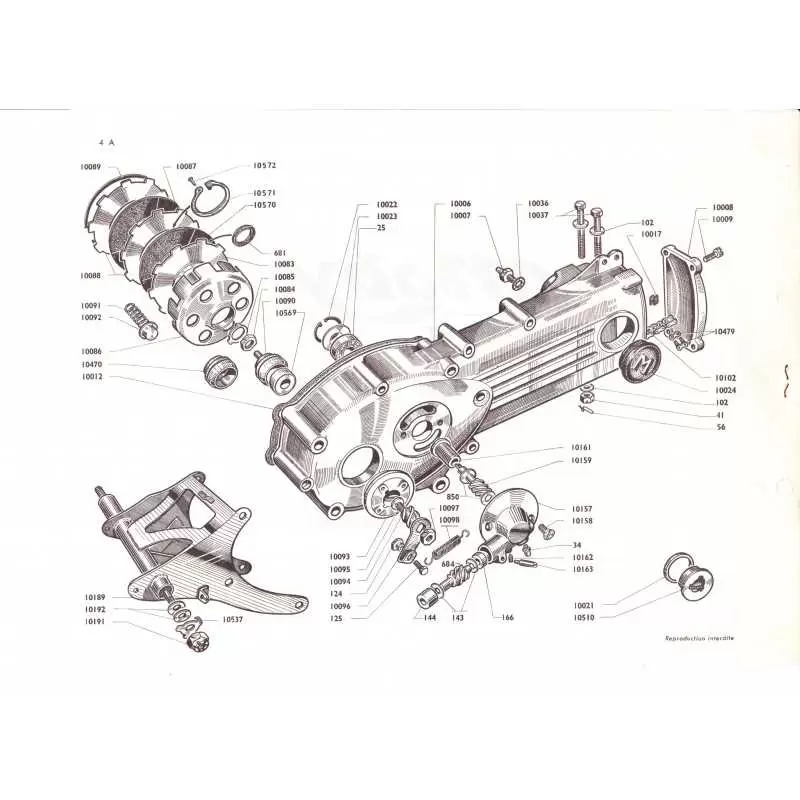 Écrou du doigt de commande d'embrayage Mobyscooter Motobécane - 2 Écrou du doigt de commande d'embrayage Mobyscooter Motobécane - 2