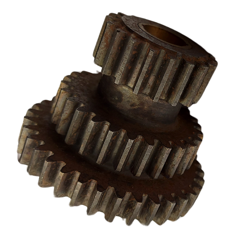 Pignon triple denture pour boîte Peugeot 350cm³, P112. - 3