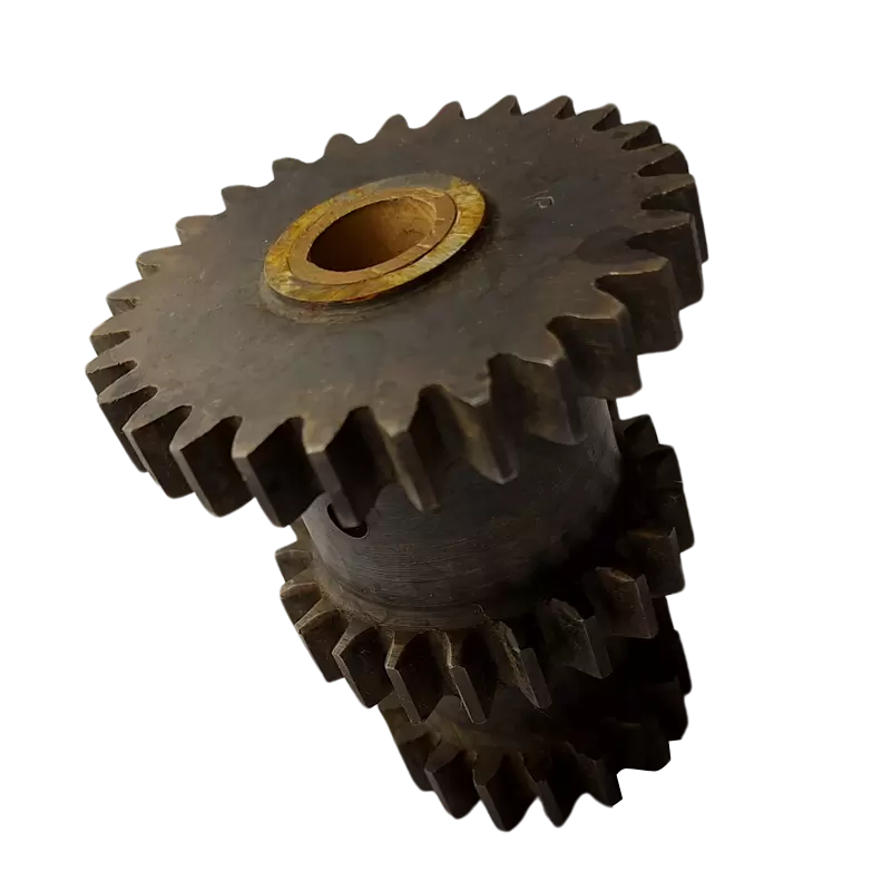 Pignon triple denture pour boîte Peugeot 350cm³, P104 (bagué laiton). - 2