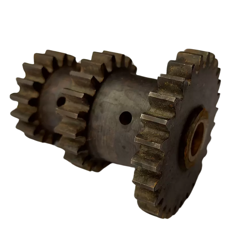 Pignon triple denture pour boîte Peugeot 350cm³, P104 (bagué laiton). - 3