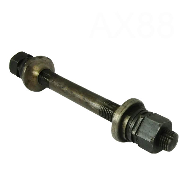 Axe de roue 12x125 - Longueur 153mm, complet. - 2 Axe de roue 12x125 - Longueur 153mm, complet. - 2