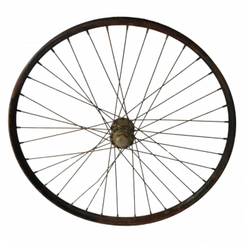 Wheel 1930-1940 vintage trailer.